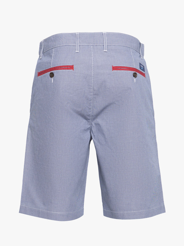 Bermudas de algodón azul y blanco