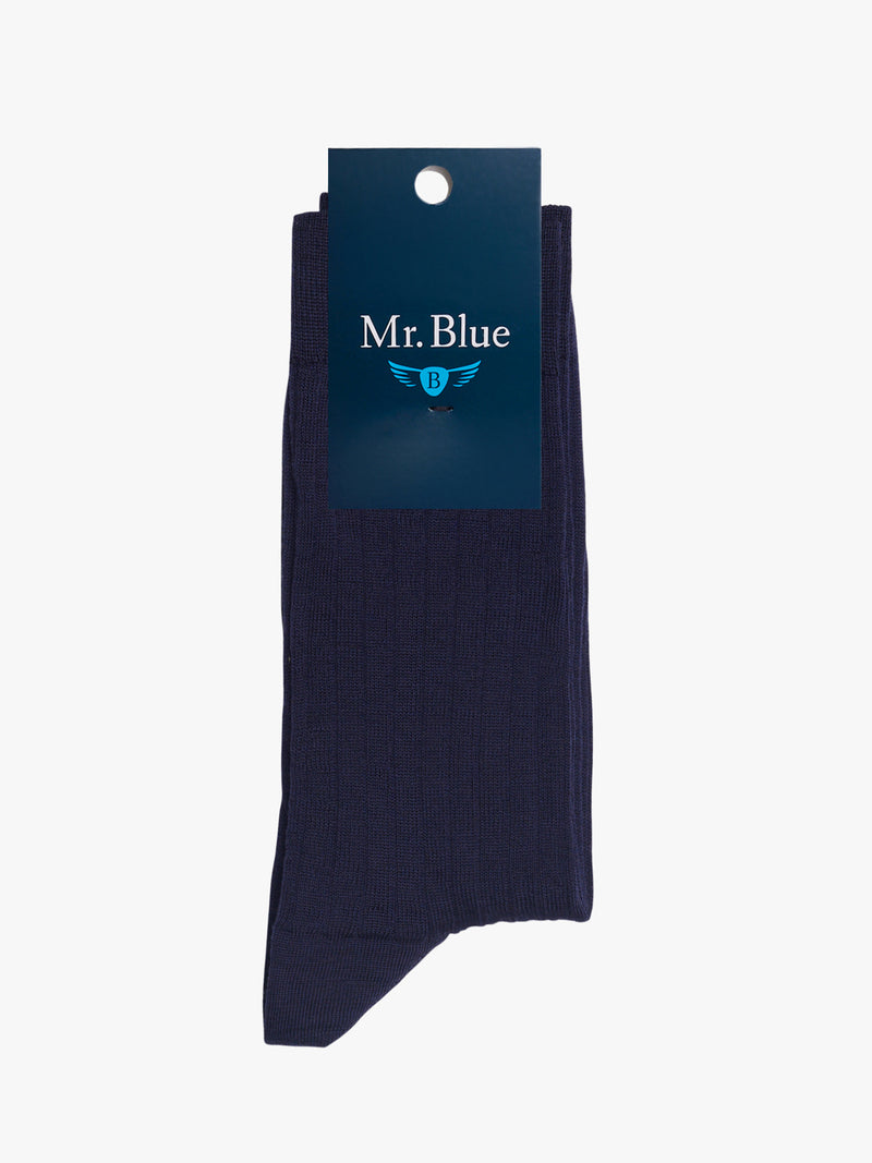 Calcetines de lana azul