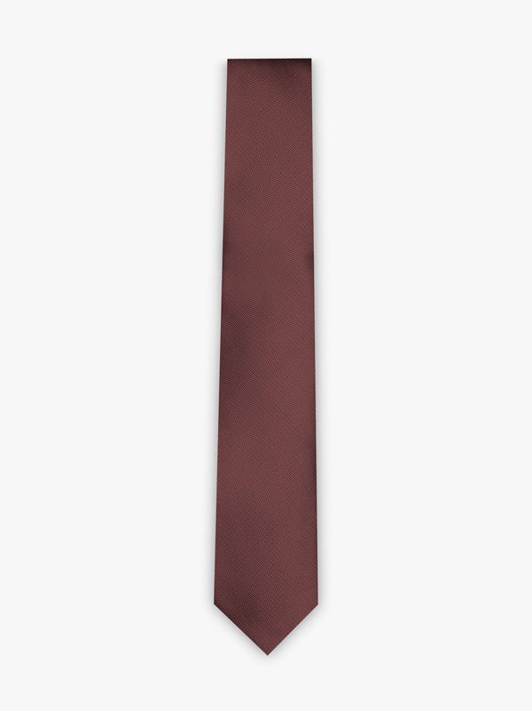 Corbata de poliéster marrón