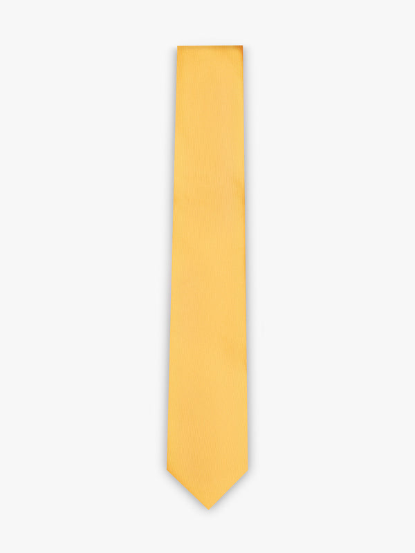 Corbata de poliéster amarilla