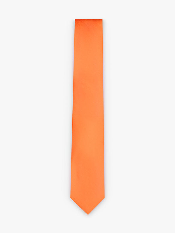 Corbata de poliéster naranja