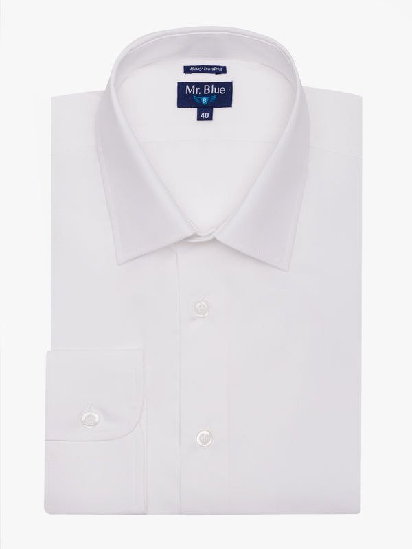 Chemise en popeline blanche coupe classique