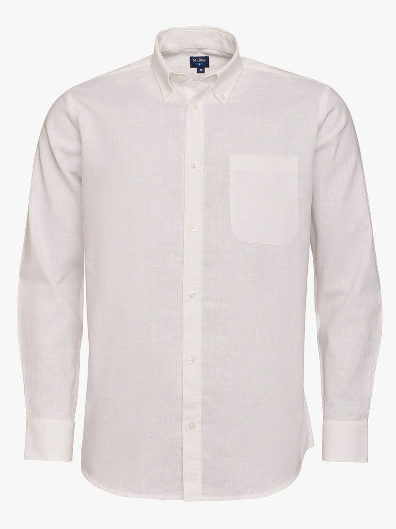 Camisa Regular Fit Linho Branca