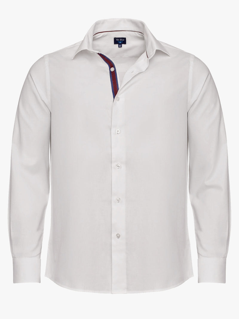 Camisa blanca de Slim Fit Oxford