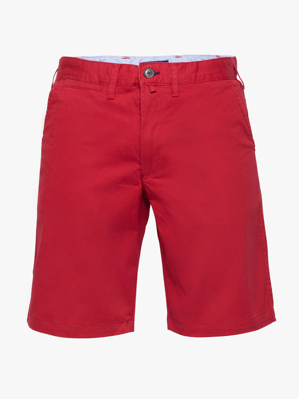 Short chino rouge