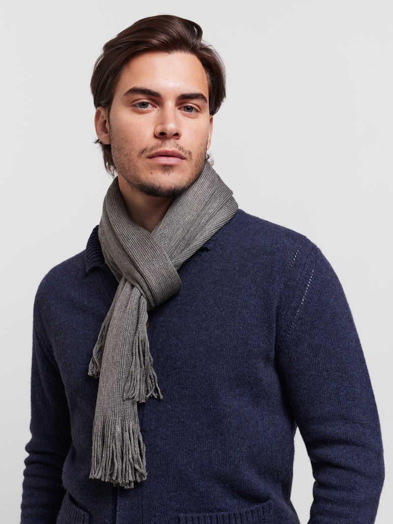 Grey Wool Scarf