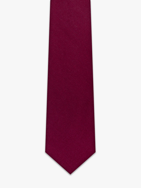 Red linen tie