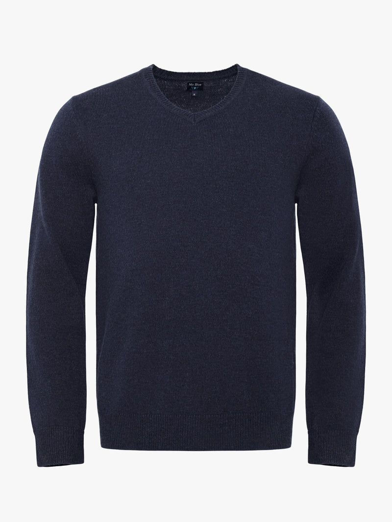 Blue Thick Wool Pullover