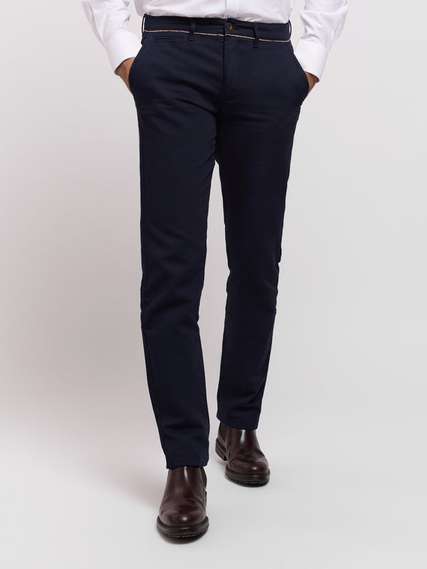 Pantalon slim bleu