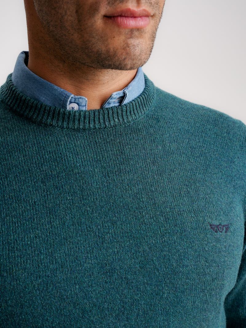 Green Thick Wool Pullover