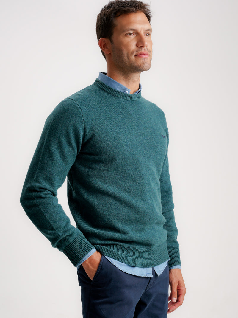 Green Thick Wool Pullover