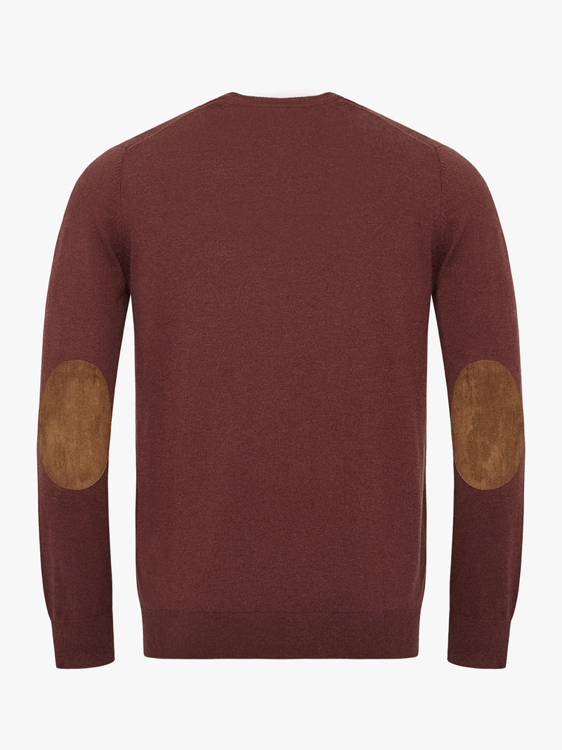 Burgundy Slim Merino Wool Pullover