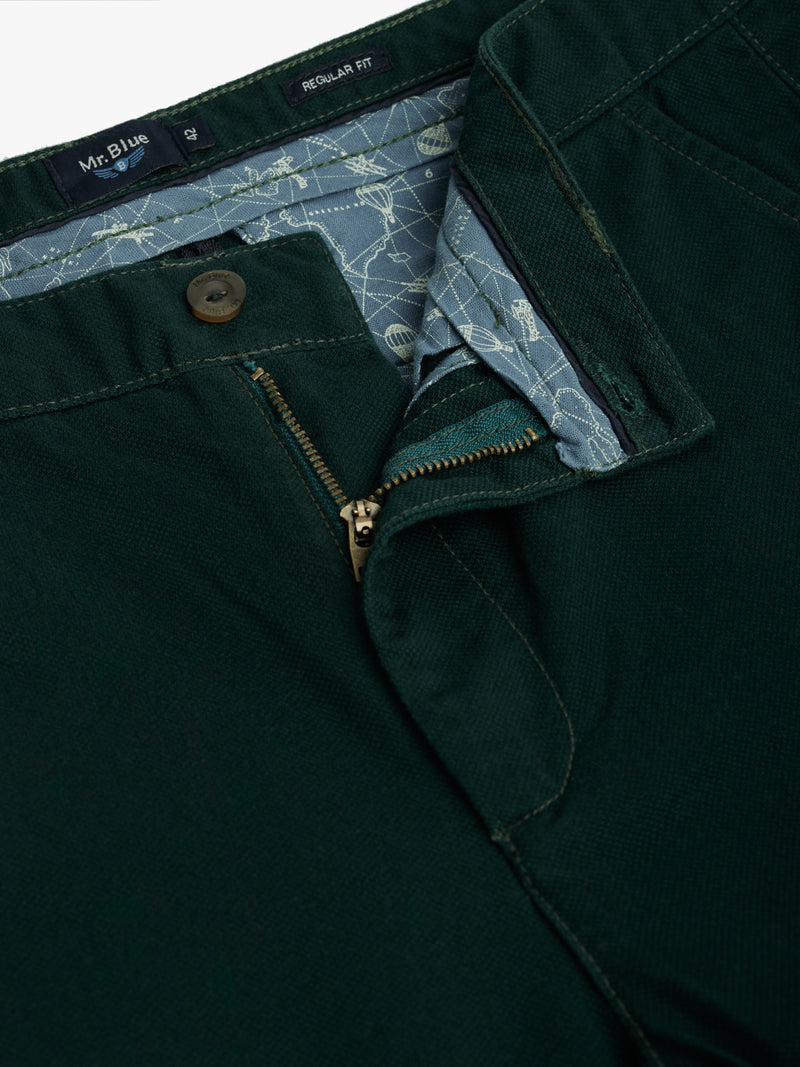 Pantalon chino coupe classique vert