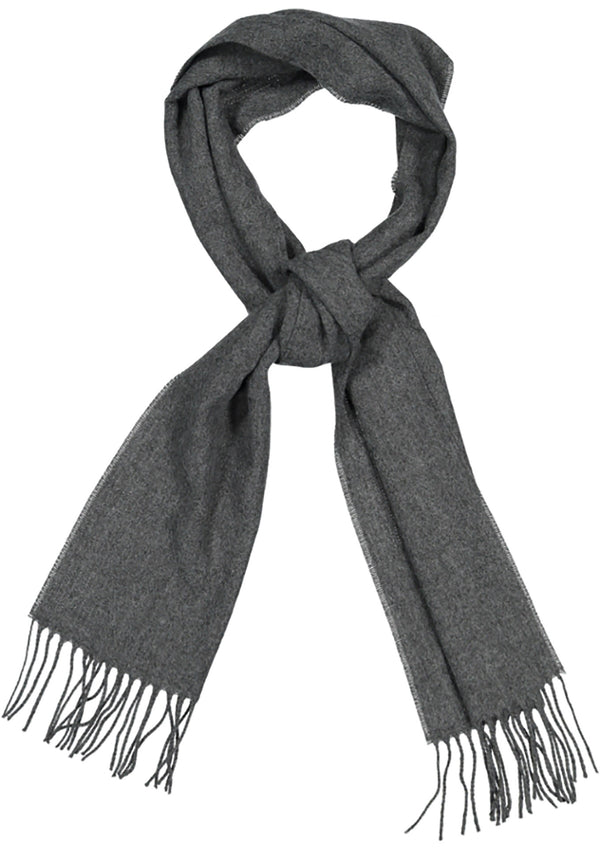 PLAIN SCARF WITH FRAYED DETAIL