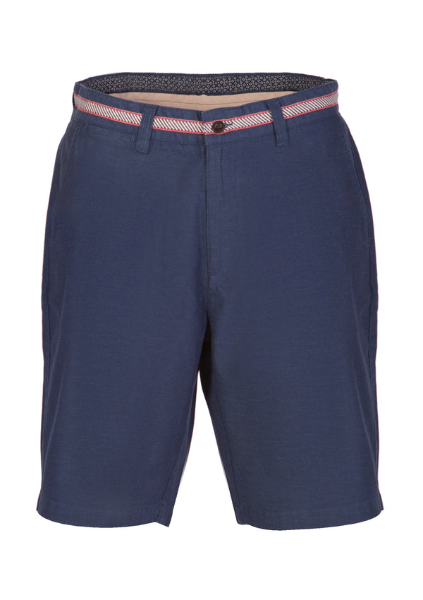 Short en sergé uni bleu foncé