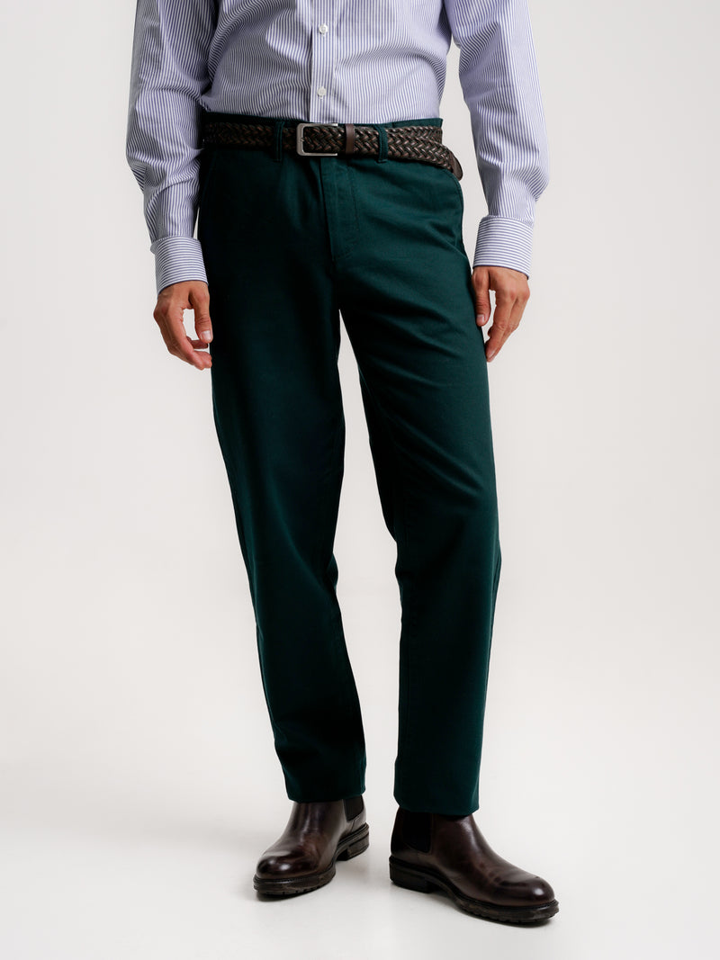 Pantalon chino coupe classique vert