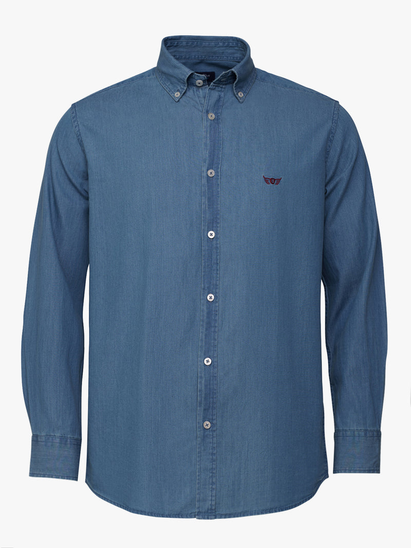 Blue Denim Regular Fit Shirt