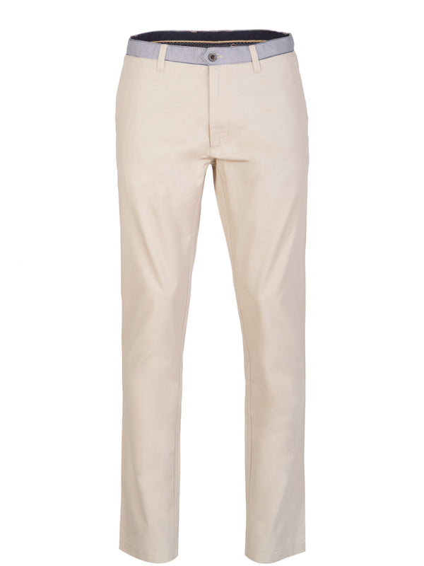 Pantalon chino coupe slim beige