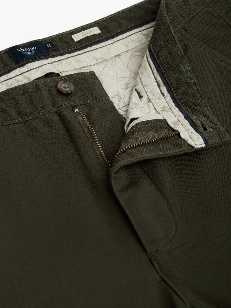 Pantalon chino slim vert