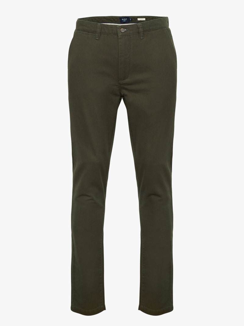 Pantalon chino slim vert