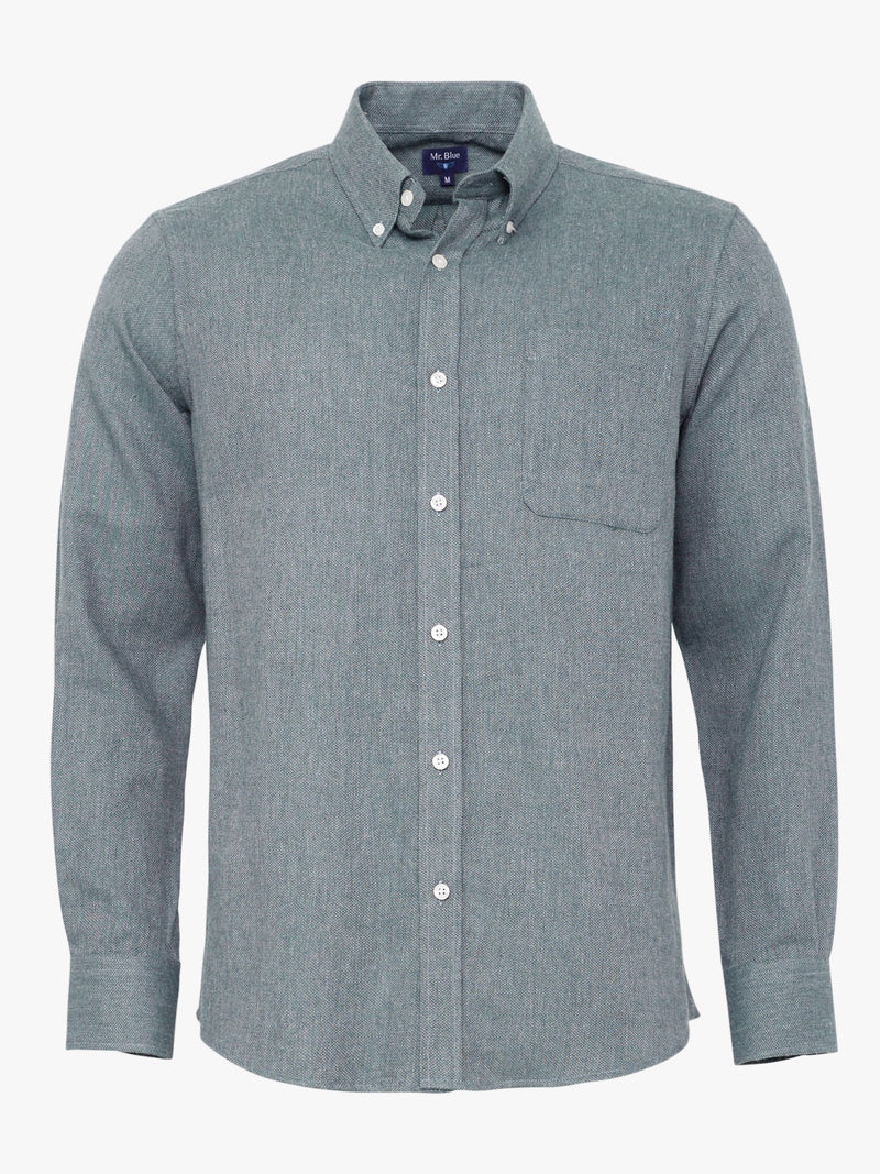 Camisa Regular Fit Dobby Verde