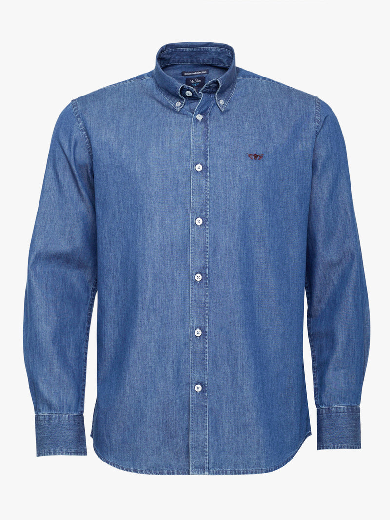 Camisa Regular Fit Denim Azul