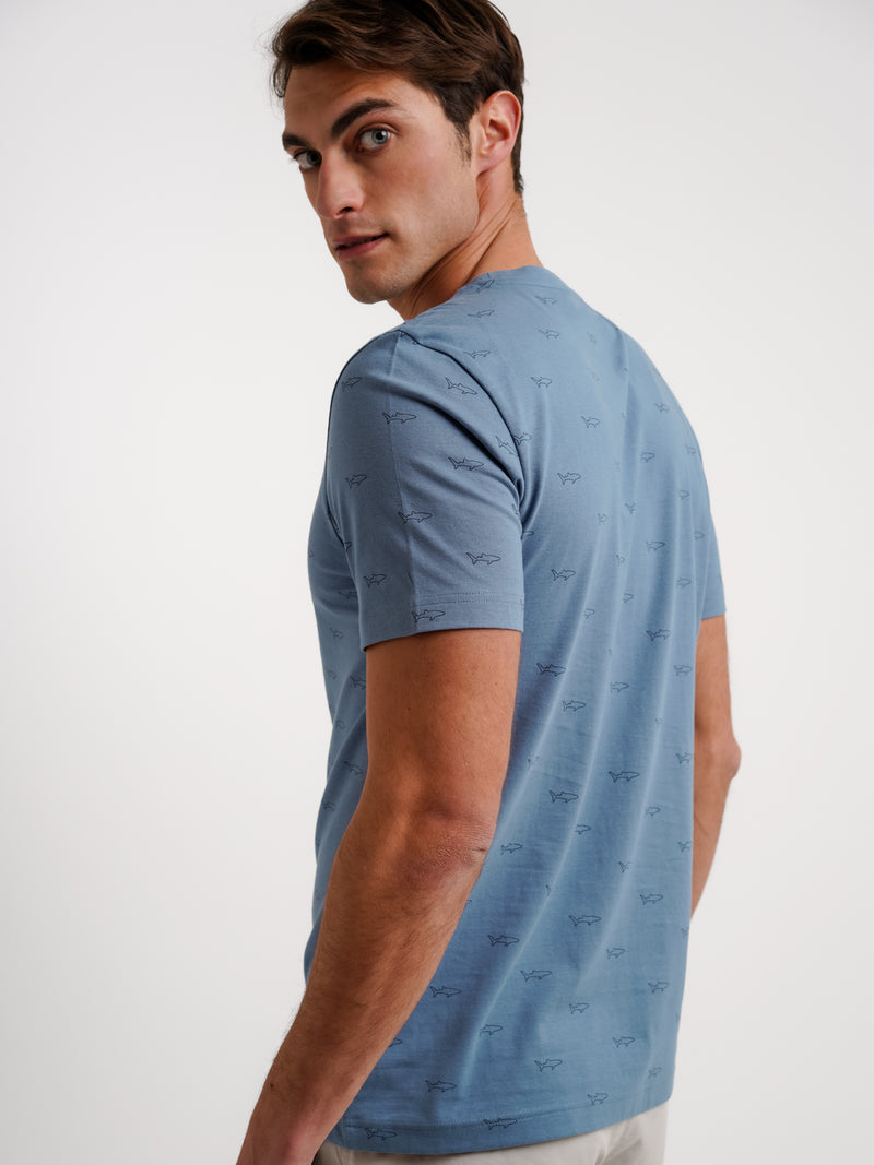 100% cotton blue t-shirt