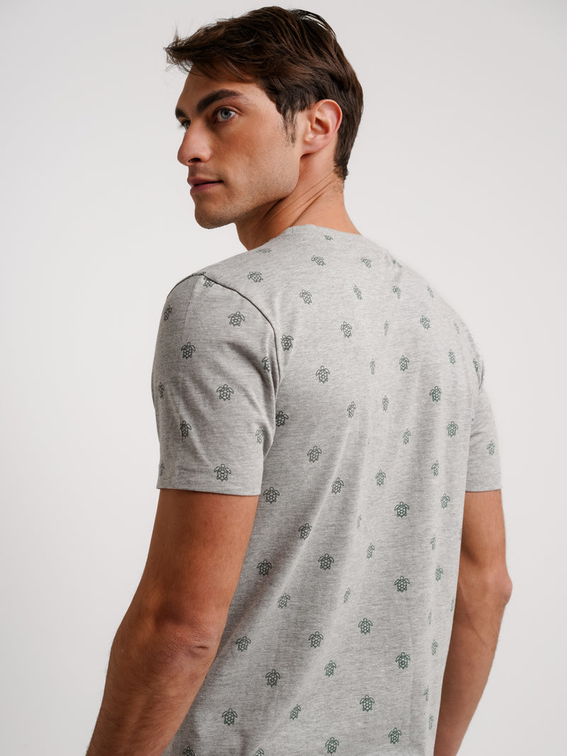 100% gray cotton t-shirt