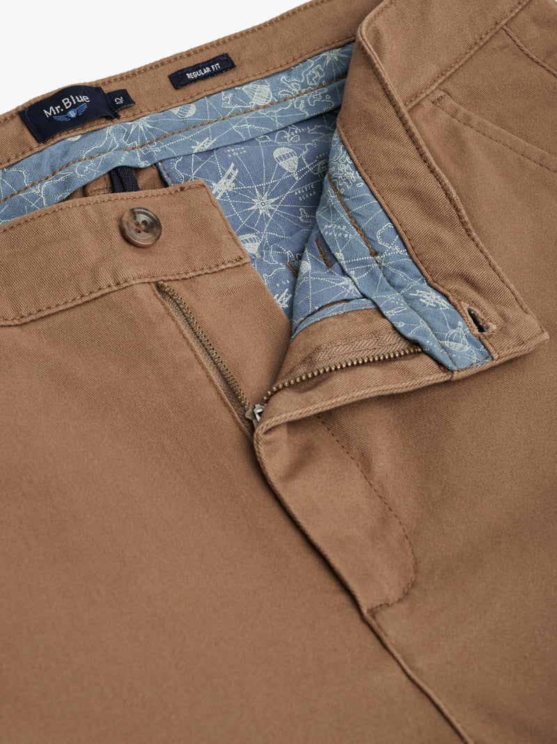 Regular Fit Camel Chinos