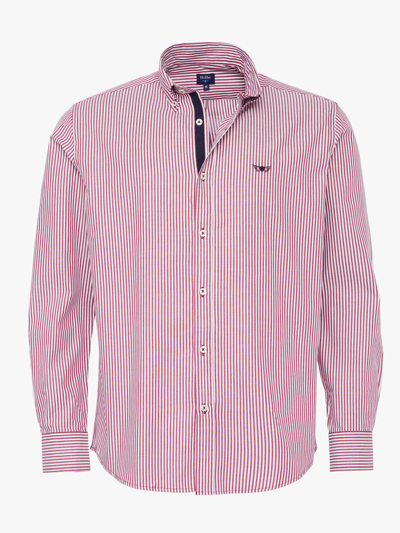 Camisa Regular Fit Oxford Roja