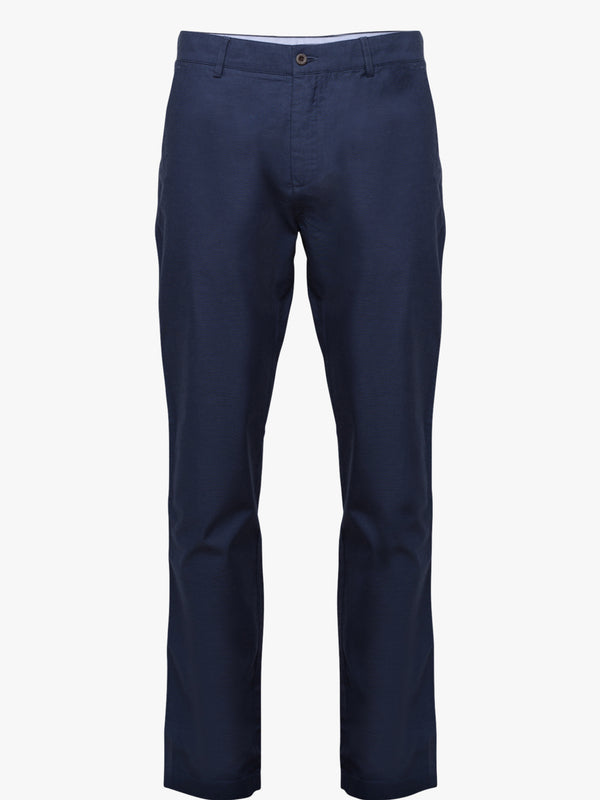 Chino uni bleu foncé