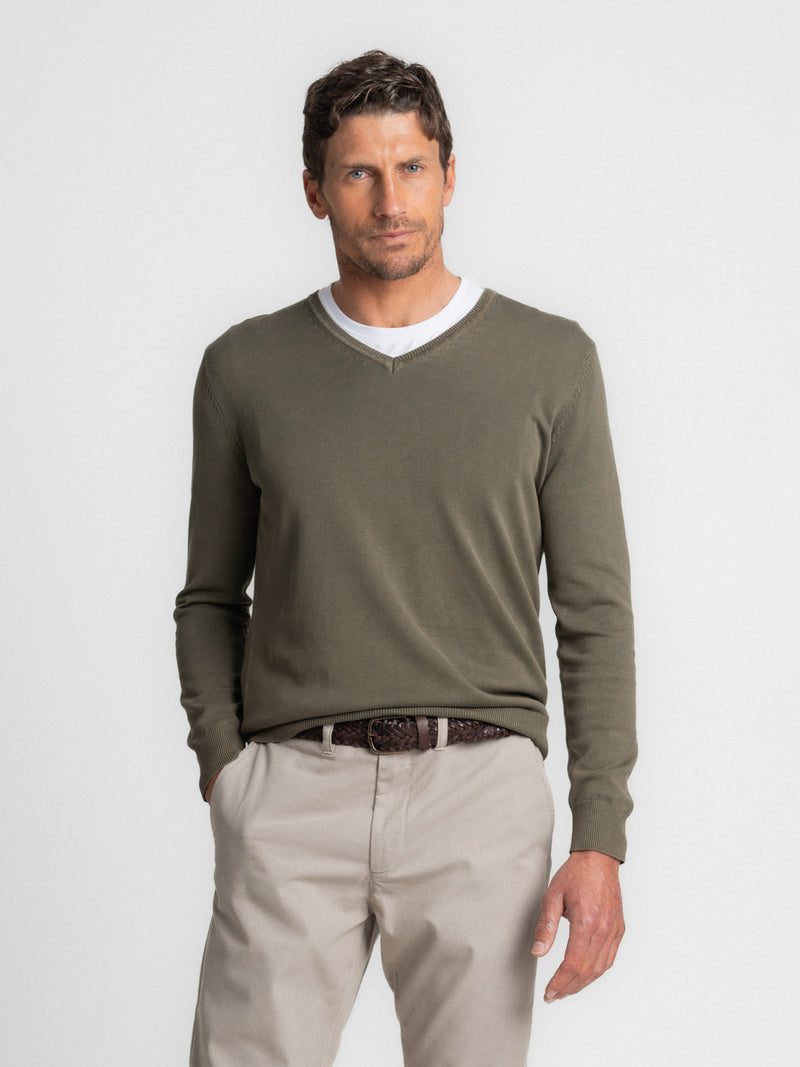 Suéter de algodón Verde