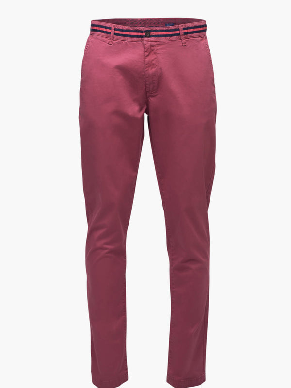 Chino uni rouge foncé