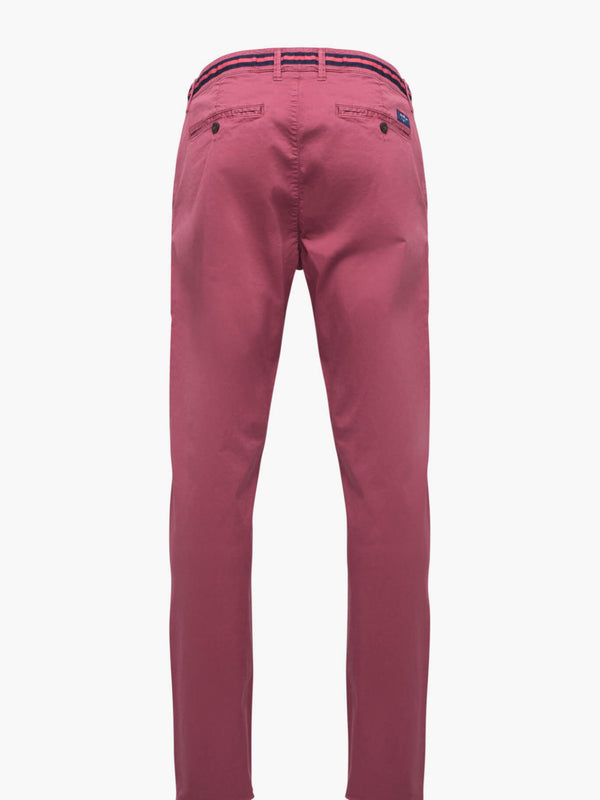 Chino uni rouge foncé