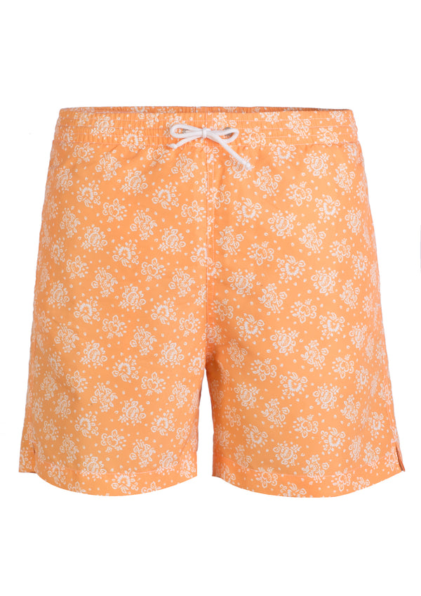 Short de bain jaune foncé blanc