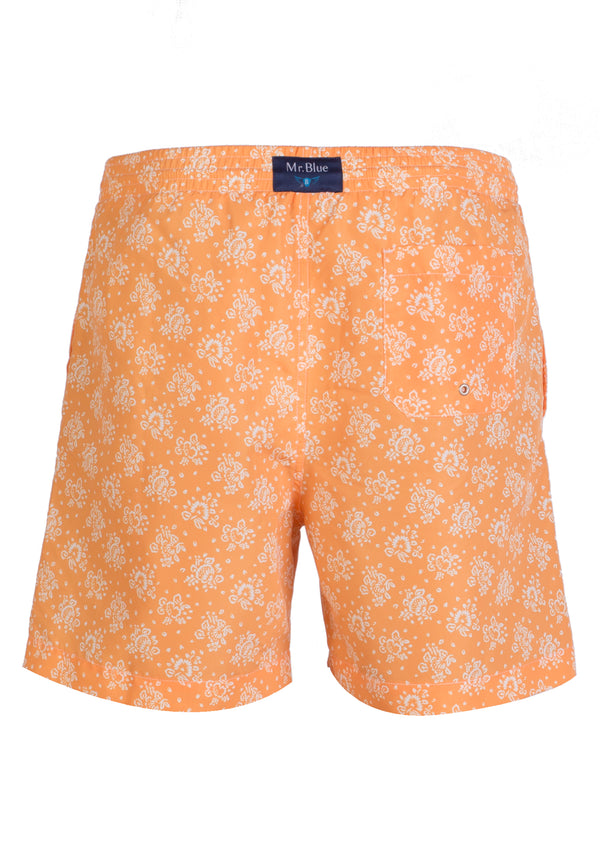 Short de bain jaune foncé blanc