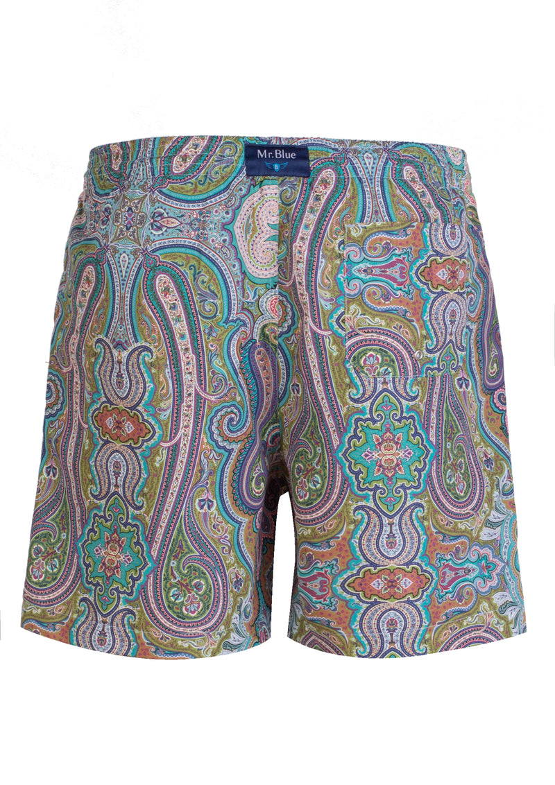 Pantalones cortos de natación de color verde azulado