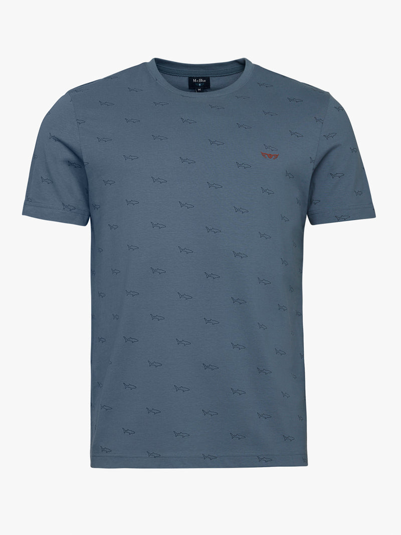 100% cotton blue t-shirt