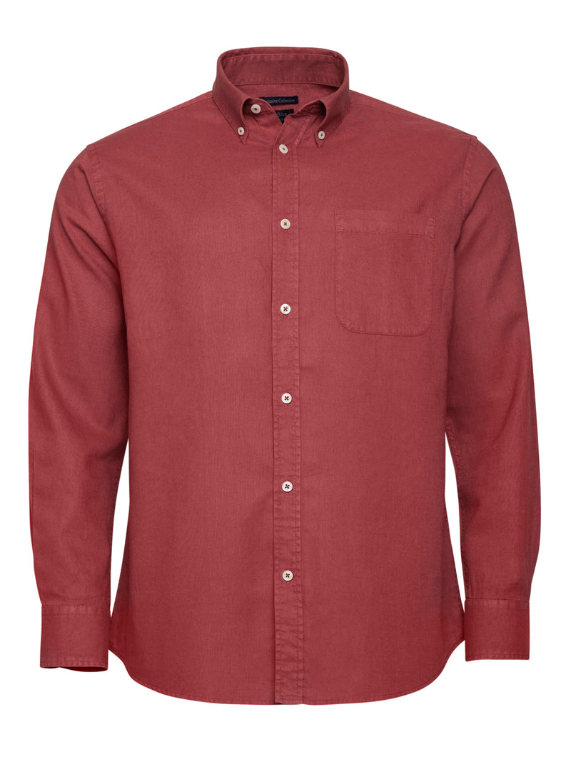 Regular Fit Linene Red Shirt