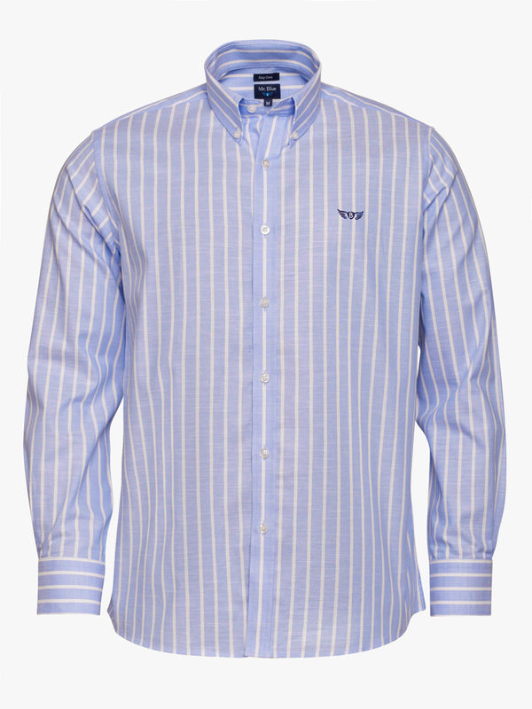 Camisa Regular Fit Oxford Azul