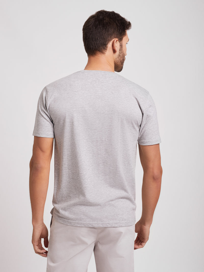 100% cotton light gray T-shirt with logo