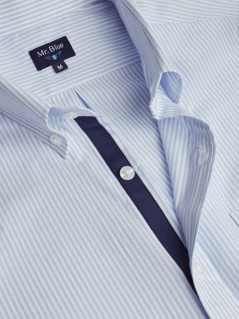 Camisa Regular Fit Oxford Azul