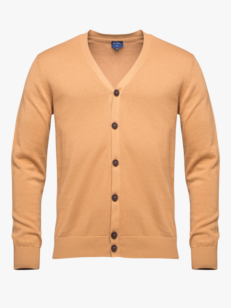 Cardigan camel com botões