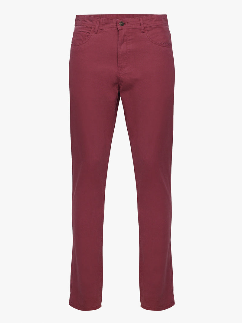 Red Fit Regular Fit Pants