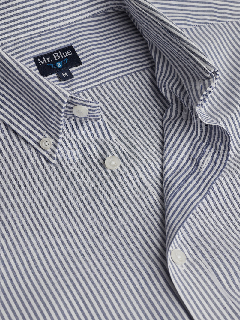 Camisa Regular Fit Oxford Azul