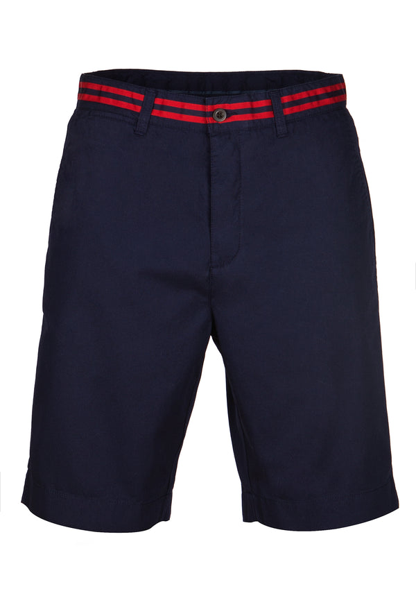 Smooth dark blue Twill Bermuda shorts