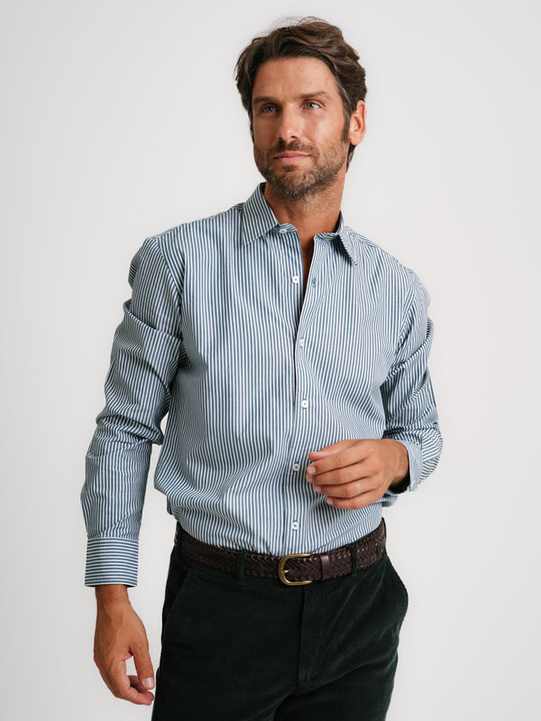 Camisa Classic fit Popeline Verde