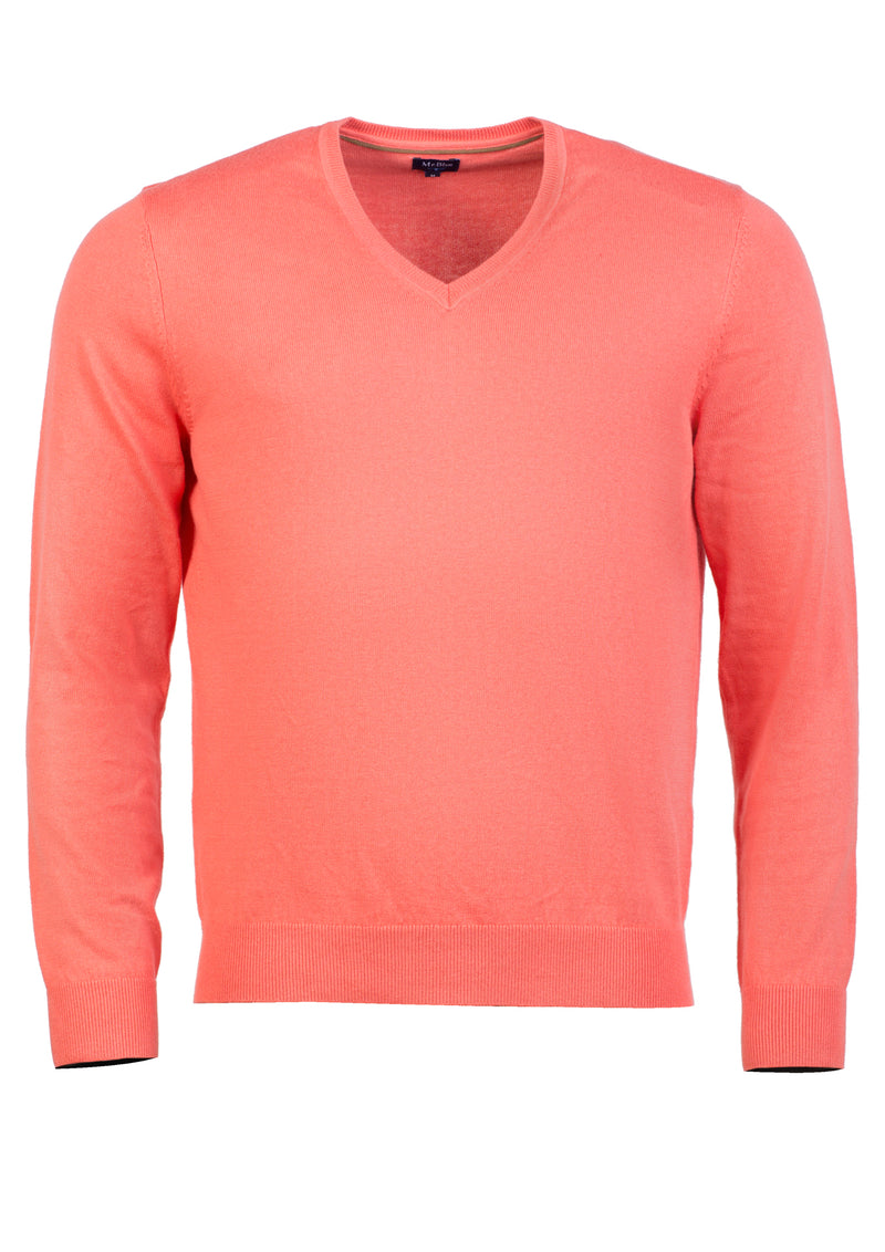 Pullover V-neck Salmao Claro