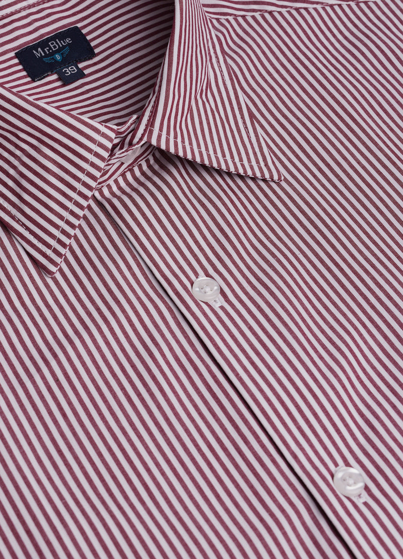 Classic fit Poplin red shirt