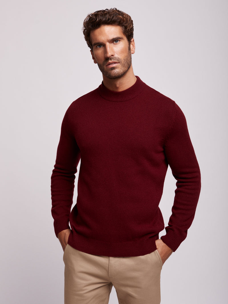 Pull coupe classique rouge